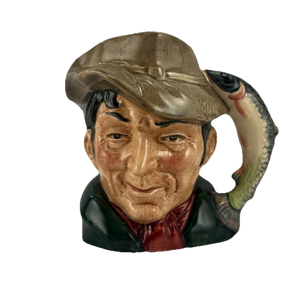 Royal‎ Doulton The Poacher Toby Mug Jug 1954 D6464 Fish Handle- Fisherman- VTG